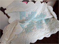 Vintage Quilt (stain) and Bed Skirt