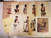 Unframed Prints (6) Uniforms of American Marines
