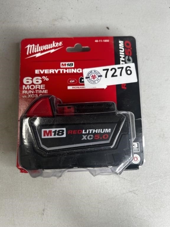 M18 red lithium Milwaukee battery  (New in pkg)