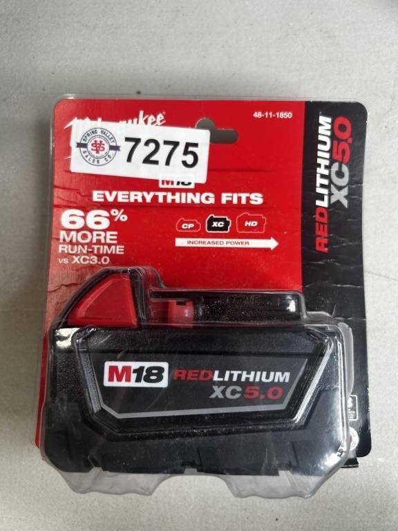 M18 red lithium Milwaukee battery (New in pkg)