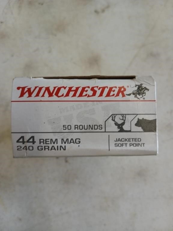 50 rounds 44 Rem Mag 240 gr jacketed soft point