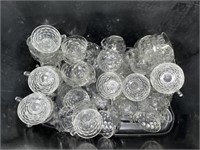 Clear cups, many