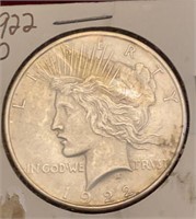 1922-D Peace Silver Dollar