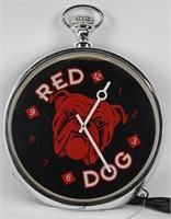 RED DOG BEER POCKET WATCH CLOCK