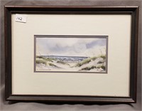 Susan Schumacher Watercolor of Beach Scene