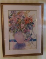 Gold Framed Watercolor by Betty Schwark 88--29" x