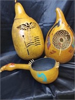 Antiqie Native American inspired gourd