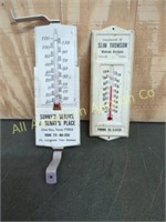 2 VINTAGE TEXAS ADVERTISING THERMOMETERS