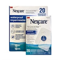 20-Pk NEXCARE Tegaderm Assorted Transparent