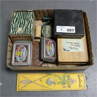 Fishing Tackle Empty Boxes & Tar Soap