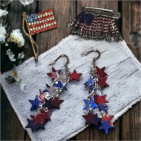 American Flag Patriotic Red/White/Blue Jewelry