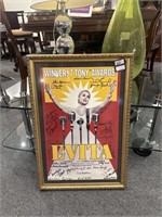 Signed Evita poster