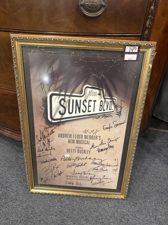 Signed Sunset Boulevard poster