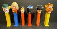 Six Vintage PEZ Dispensers