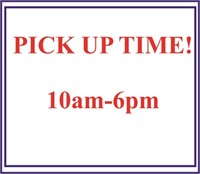pick up on 4/10/23 10-6pm
