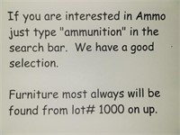 Ammunition & Furniture