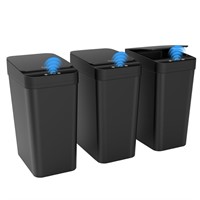 3-Pack 2.5Gal Touchless Trash Can