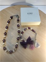 Story Necklace and Bracelet Set