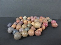 LOT OF OLD CLAY MARBLES