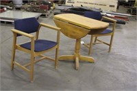 Table Approx 36"x18"x29" w/(2) Chairs