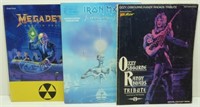 3 Guitar Tab Books - Megadeth, Iron Maiden & Ozzy