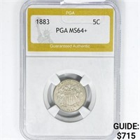 1883 Shield Nickel PGA MS64+