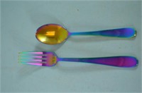 Cambridge Rainbow Iridescence Fork and Spoon