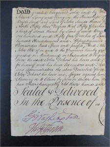 George Washington Thomas Jefferson Signed Document