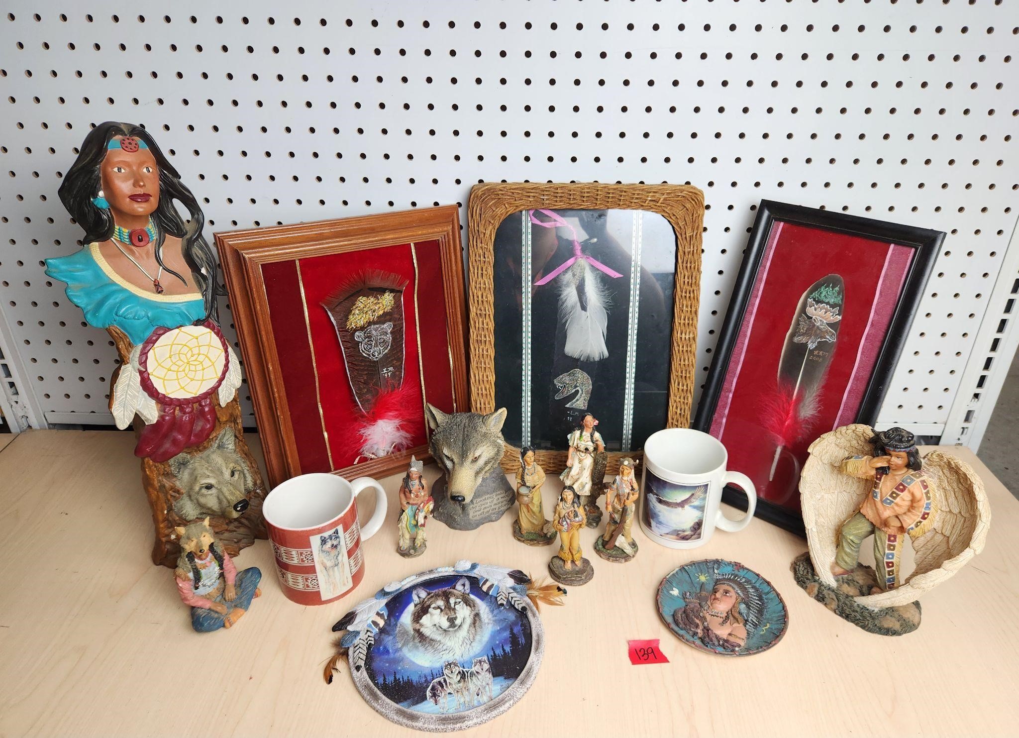 Huge lot of Native American Indian Decor Lot