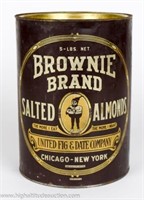 Vintage Brownie Brand Salted Almonds Tin