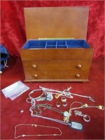 Jewelry box and misc. jewelry.