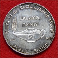 1992 Amero $10 1 Ounce Silver Round