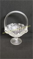 Vintage Fenton Satin Glass Basket
