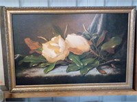 Large framed floral 28" x42"