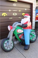 6' Santa On Motorcycle Inflatabable