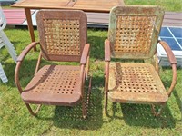 (2) Metal Glider Chairs