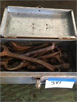 Toolbox with vintage tools
