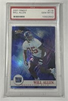 2001 Topps Finest #118 Will Allen RC /1000 PSA 10!