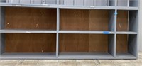Painted Wood Cubical Storage Unit - 73"x12"x27"