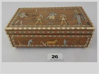 Inlaid Egyptian Box Mother of Pearl & Bone