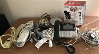 703 - LOT OF EXTENSION CORDS, TELEPHONES & WIRES