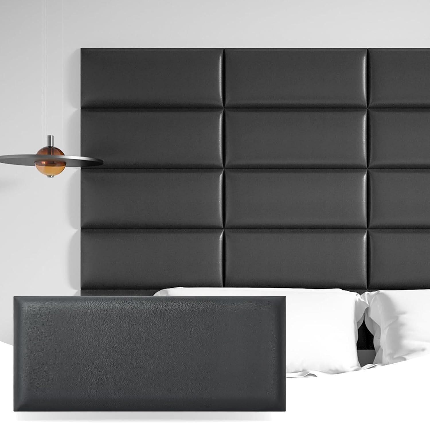 Art3d Black King Headboard  12-Pack