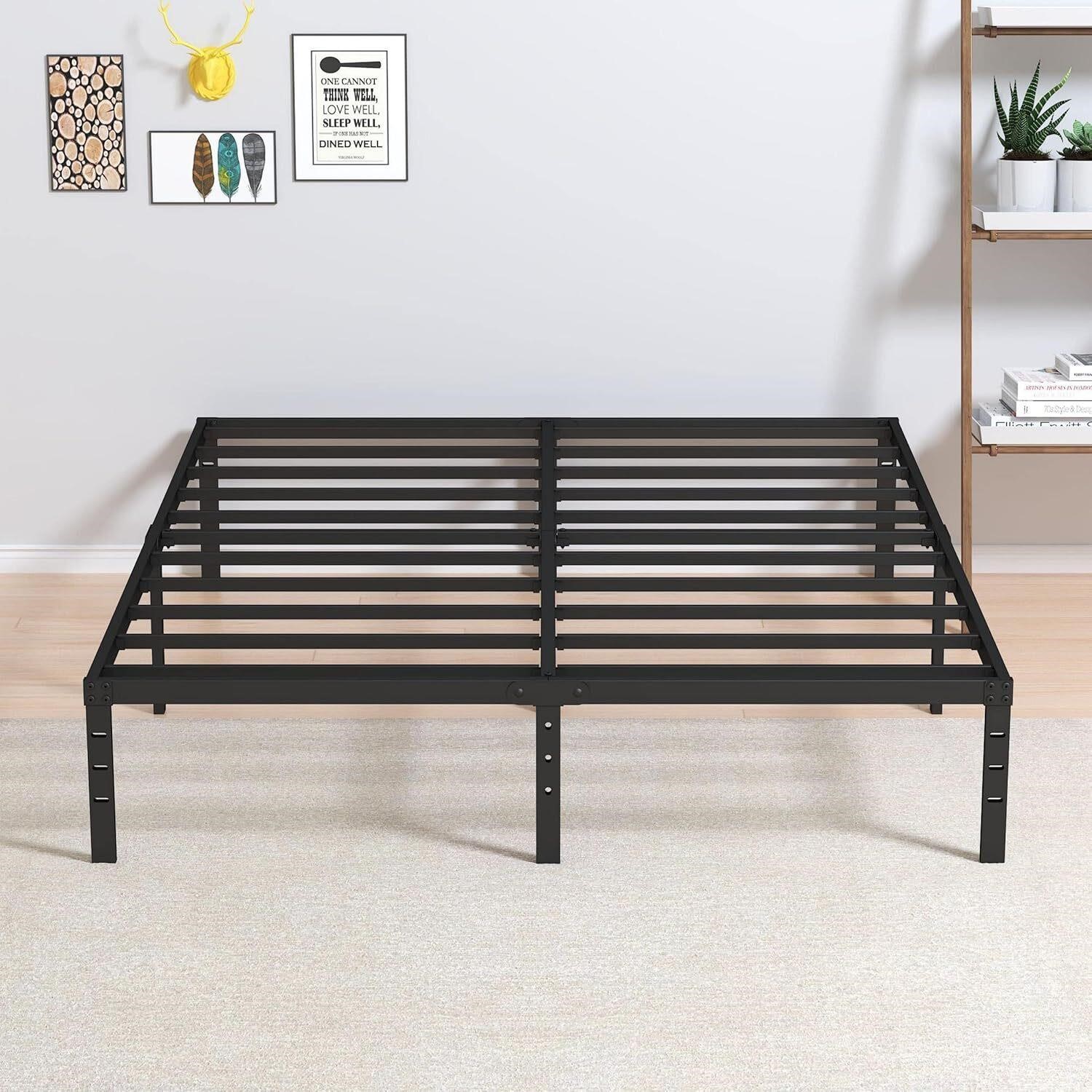 King Bed Frame  No Box Spring  12 in.