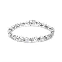 Dazzling 4.71ct White Sapphire & Diamond Bracelet