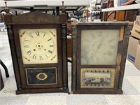 2 Antique Pillar Parts Clocks