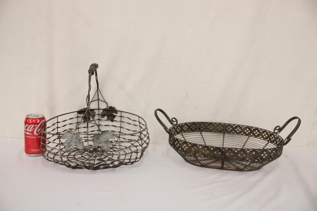 2 Decorative Wire Baskets