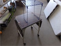 Rolling table and shelf