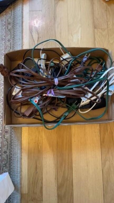 Flat of extension cords and more