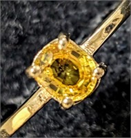$1200 10K  Yellow Sapphire(0.6ct) Ring (~weight 1.