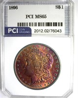 1896 Morgan PCI MS65 Gorgeous Color